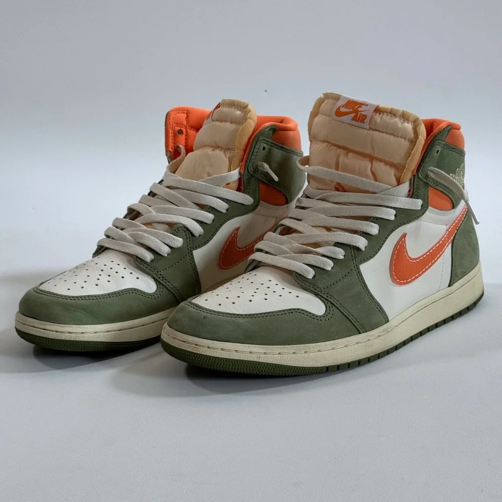 Nike Air Jordan 1 Retro High OG Craft Celadon Olive Orange FB9934-300 Men's 12